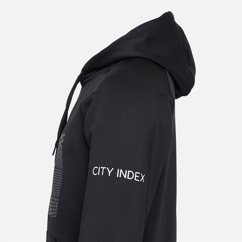 Castore Mens SFC Saracens Rugby Logo Hoodie Caviar - Image 2