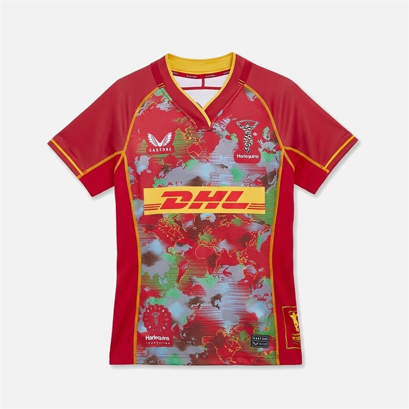 Castore Womens HFC Harlequins Rugby 24/25 Pro Third Jersey Jester Red