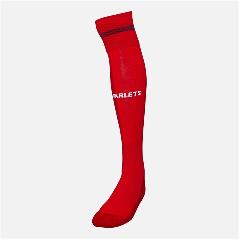 Castore SCA Scarlets Rugby Training Socks True Red/Barbados Cherry