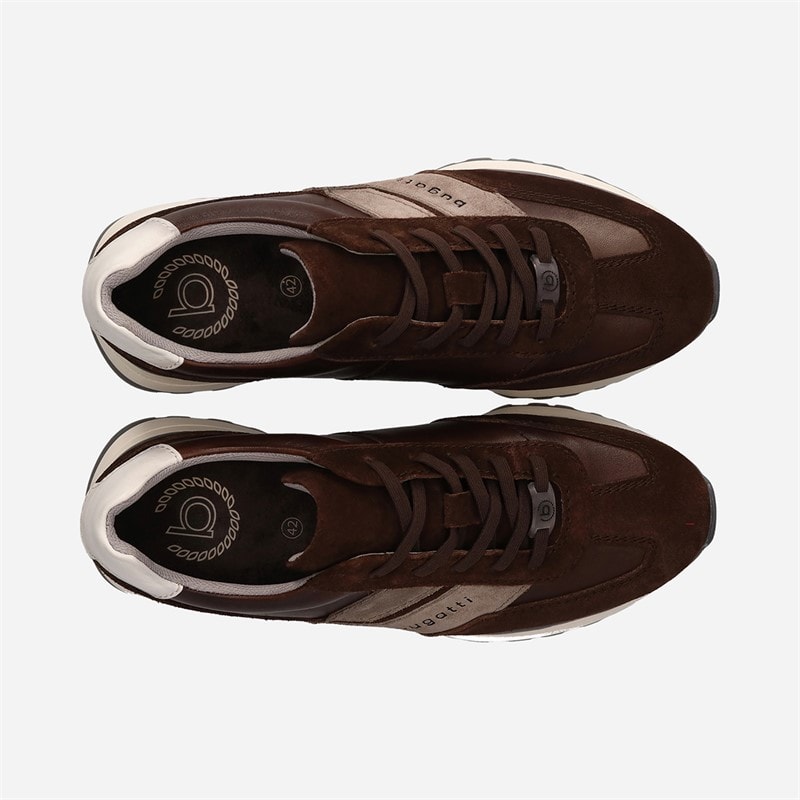 Bugatti Mens Timon Trainers Brown/Brown - Image 3