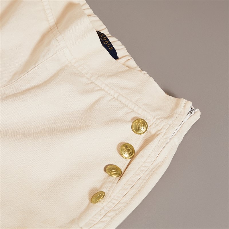 Foxdale Womens Tooting Button Trousers Ecru - Image 3