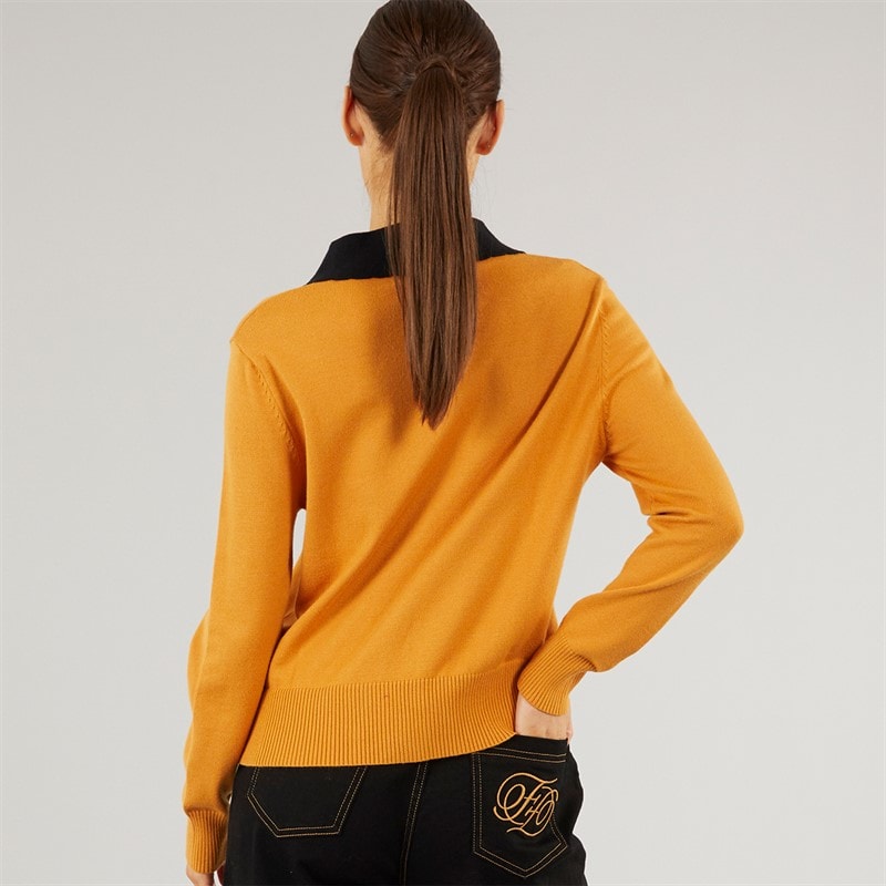 Foxdale Womens Wetherby Cardigan Mustard Yellow/Black - Image 2