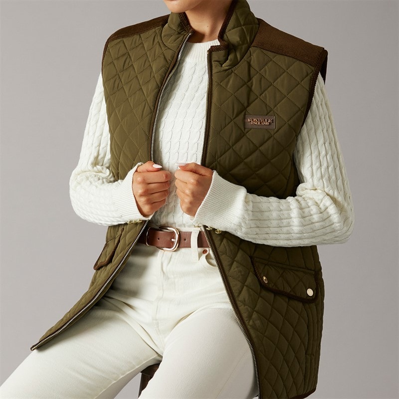 Foxdale Womens Epsom Gilet Khaki - Image 3