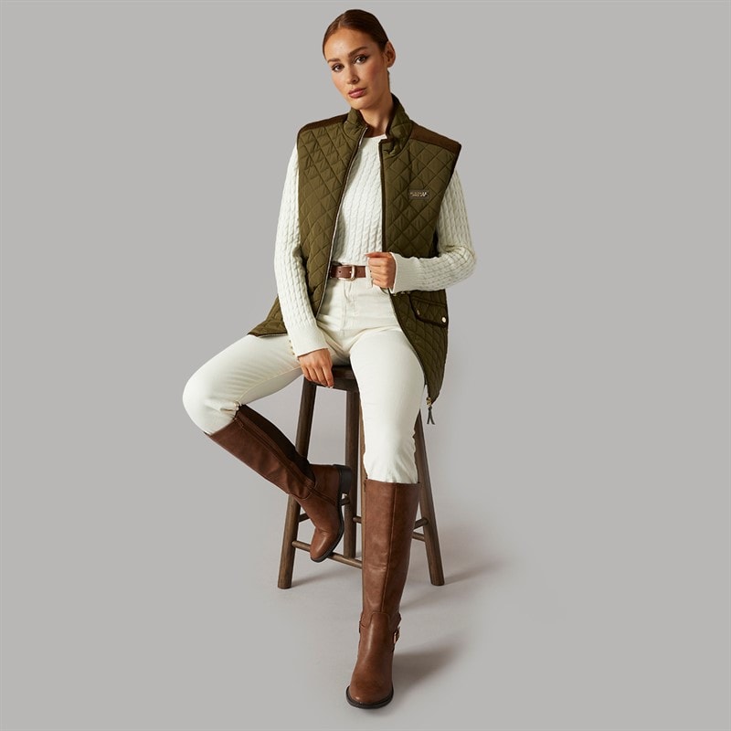Foxdale Womens Epsom Gilet Khaki - Image 4