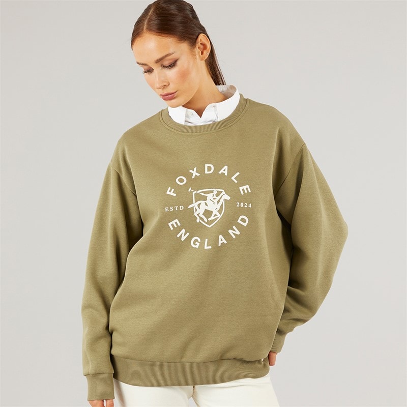 Foxdale Womens Deauville Sweatshirt Khaki - Image 3