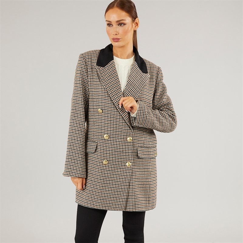 Foxdale Womens Chelmsford Blazer Check Grey - Image 5