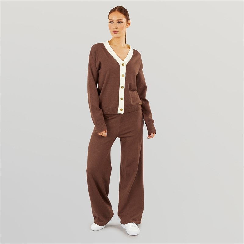 Foxdale Womens Ludlow Knitted Cardigan Taupe - Image 4