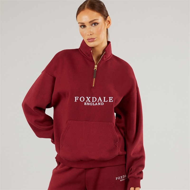 Foxdale Womens Abbot Sweatshirt Burgundy - Image 3