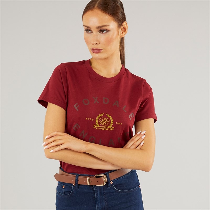 Foxdale Womens Bishop T-Shirt Burgandy - Image 1