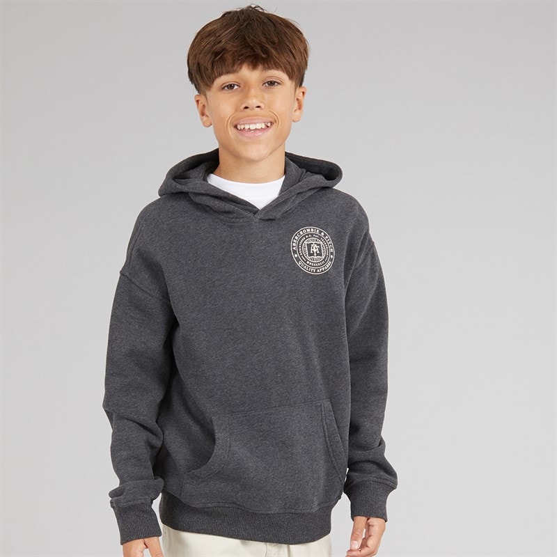 Abercrombie & Fitch Boys Hoodie Anf Anthracite Heather - Image 2