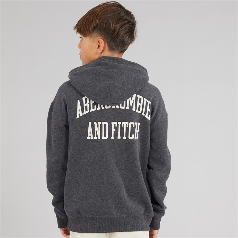 Abercrombie & Fitch Boys Hoodie Anf Anthracite Heather - Image 3