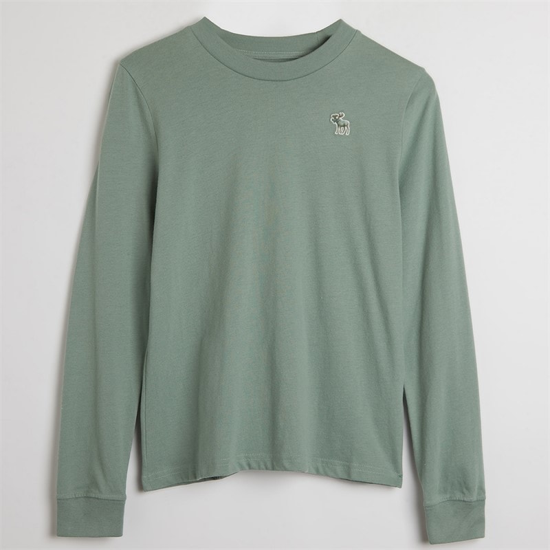 Abercrombie & Fitch Boys Three Pack Long Sleeve T-Shirts Vintage Indigo - Image 3