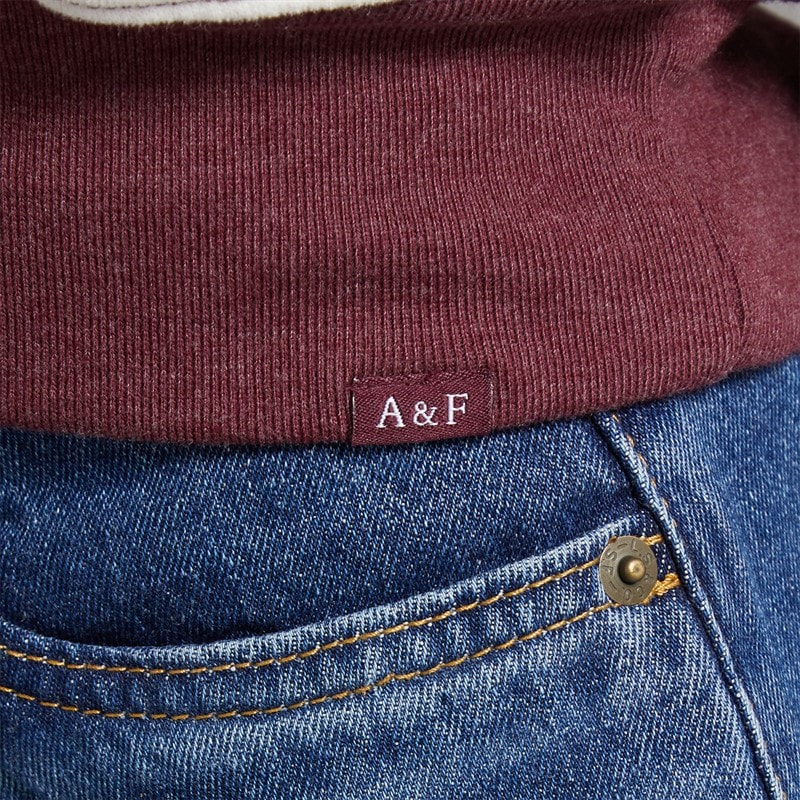 Abercrombie & Fitch Girls Quarter Zip Preppy Sweatshirt Fig - Image 5