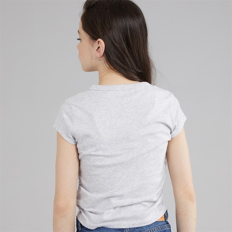 Abercrombie & Fitch Girls Laurel Heart T-Shirt Anf Light Grey Heather - Image 2