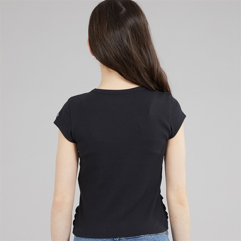 Abercrombie & Fitch Girls Ruched Side Bow T-Shirt Anf Anthracite - Image 2