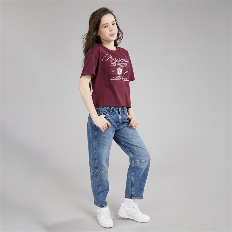 Abercrombie & Fitch Girls High Rise Balloon Jeans Cabin Blues - Image 4