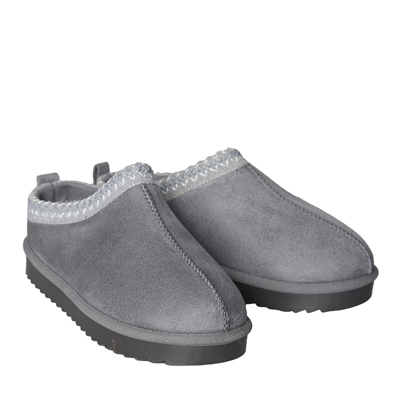 KRUSH Womens Aztec Mule Slippers Grey - Image 1