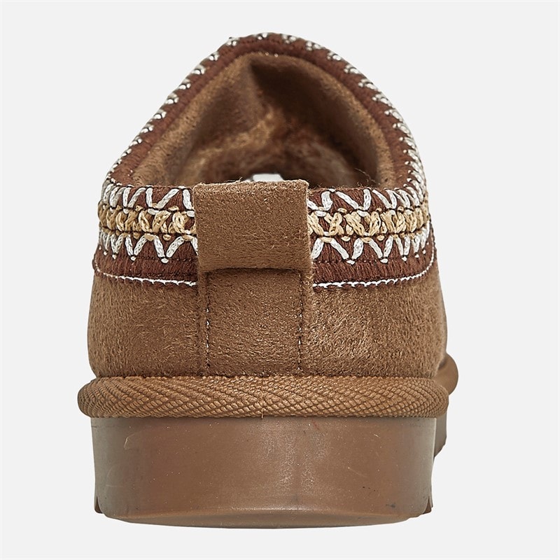 KRUSH Womens Aztec Mule Slippers Khaki - Image 4