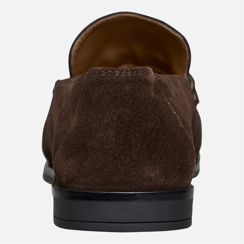 KRUSH Womens Leather Loafers Chocolate - Image 4