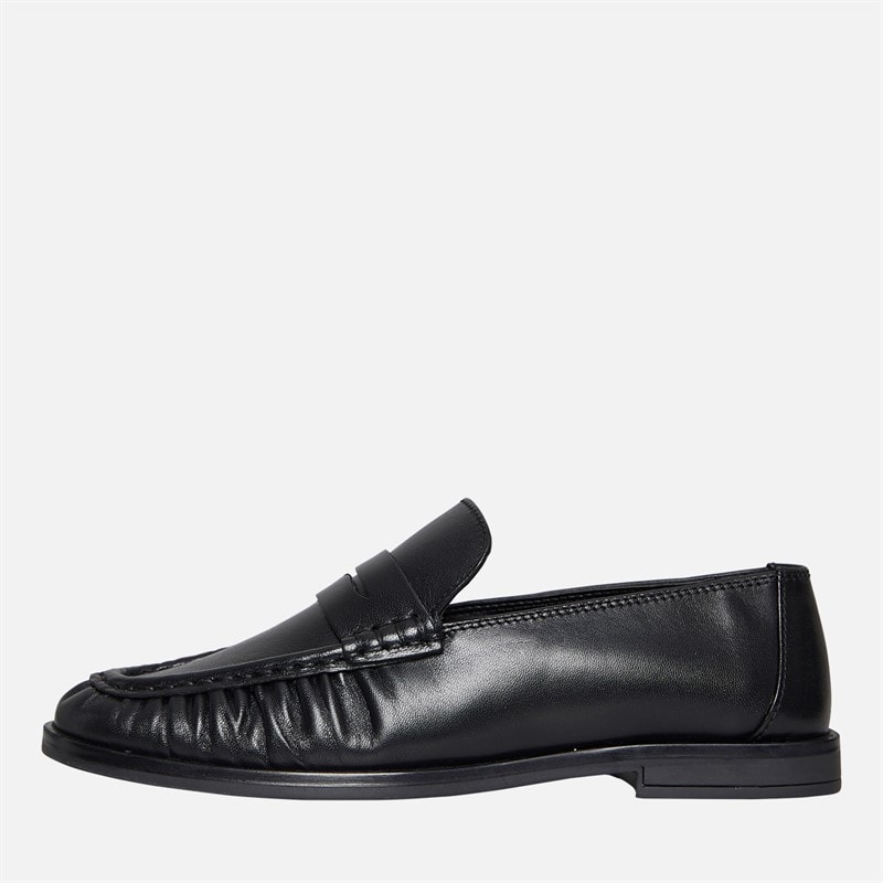 KRUSH Womens Leather Loafers Black - Image 2