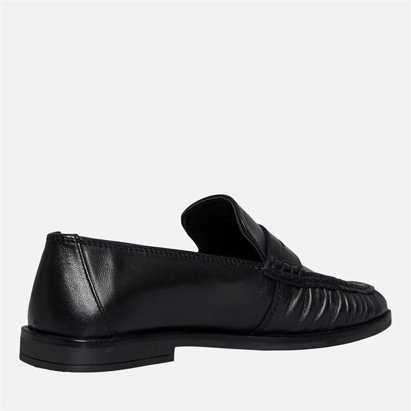 KRUSH Womens Leather Loafers Black - Image 5