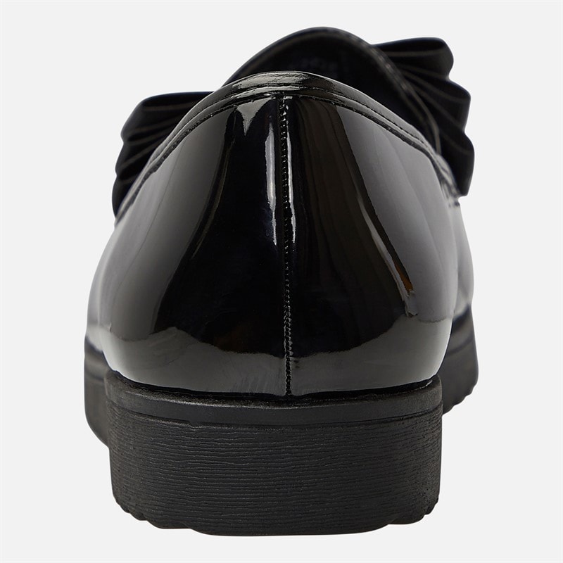 KRUSH Womens Patent Loafers Black Patent Pu - Image 3