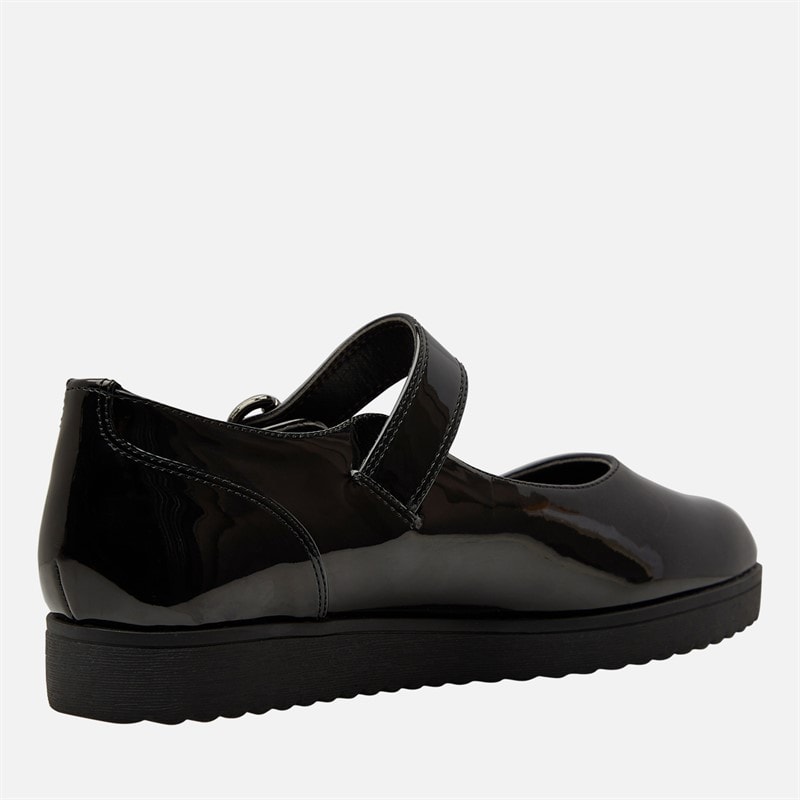 KRUSH Womens Patent Mary Jane Shoes Black Patent Pu - Image 5