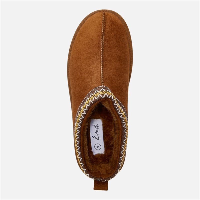 KRUSH Womens Aztec Mule Slippers Chestnut - Image 4