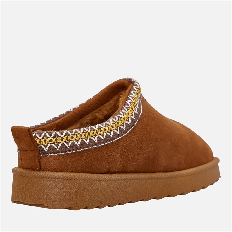 KRUSH Womens Aztec Mule Slippers Chestnut - Image 5