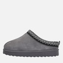 KRUSH Womens Aztec Mule Slippers Charcoal