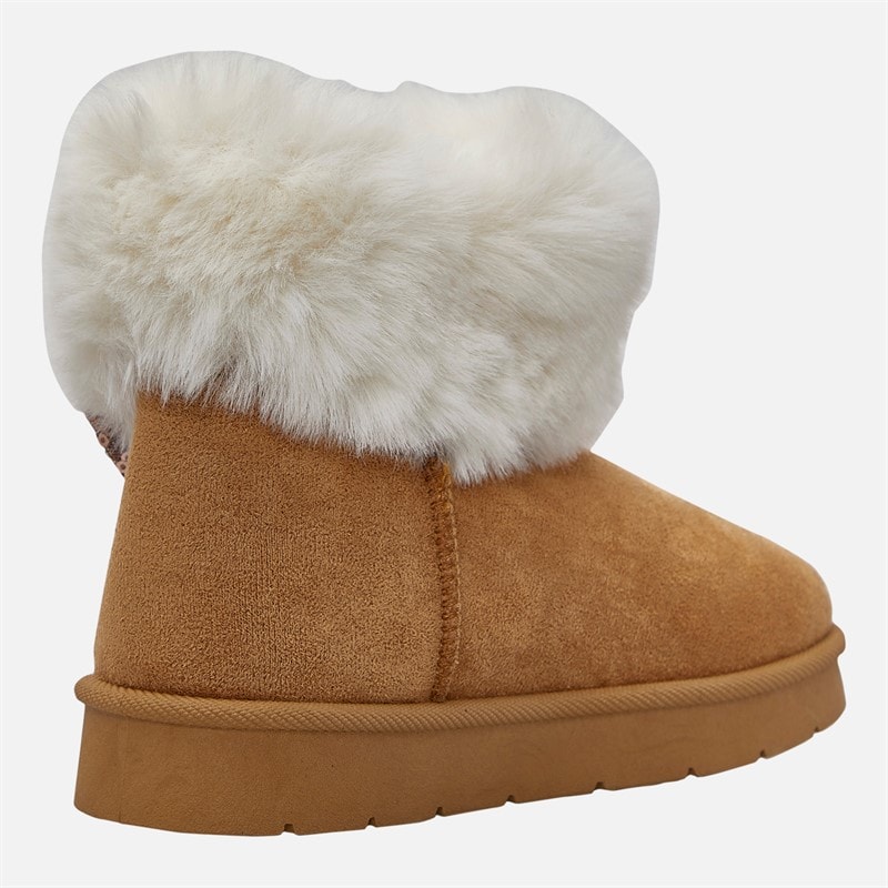 KRUSH Girls Sequin Bow Ankle Boots Chestnut - Image 5