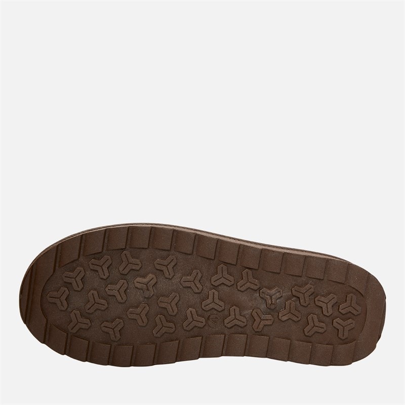 KRUSH Womens Aztec Mule Slippers Brown - Image 2