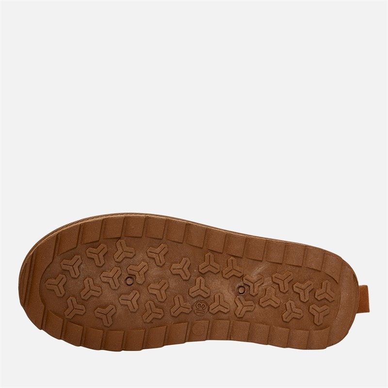 KRUSH Girls Aztec Slippers Chestnut - Image 2