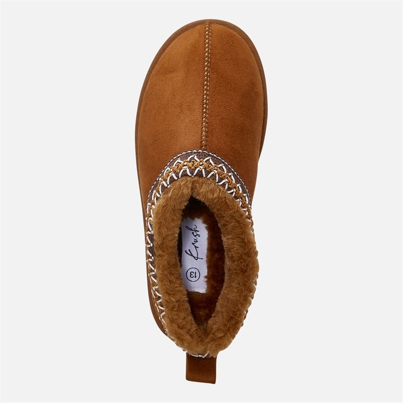 KRUSH Girls Aztec Slippers Chestnut - Image 4