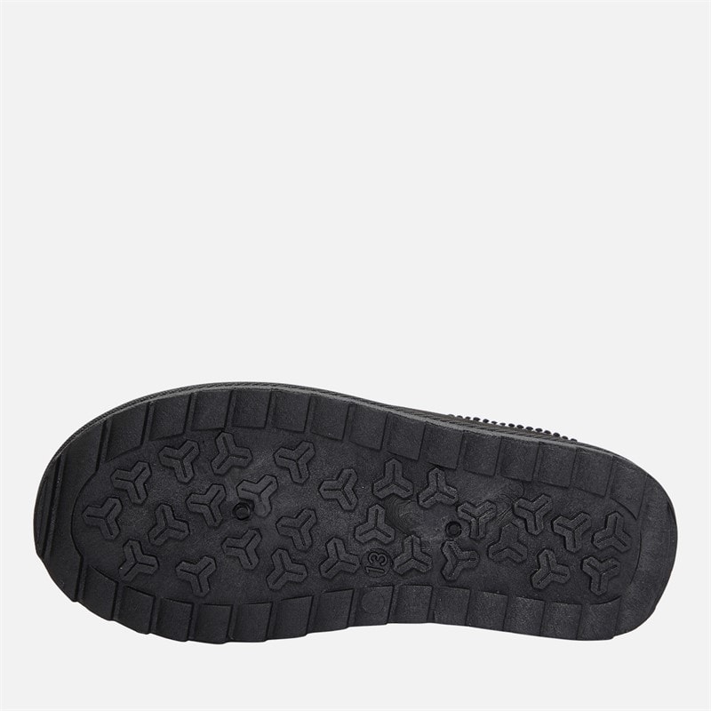 KRUSH Girls Aztec Slippers Black - Image 2