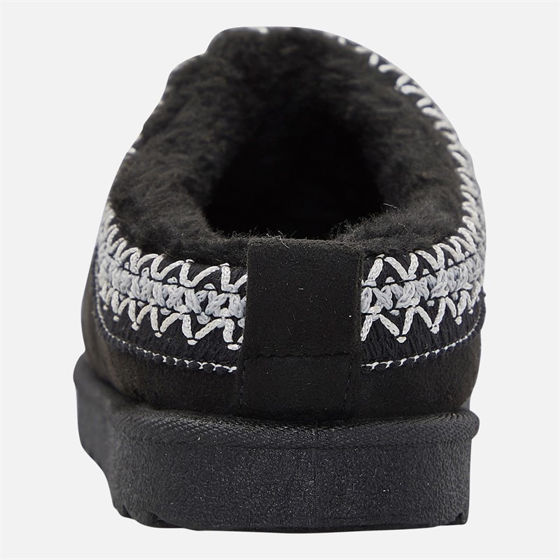 KRUSH Girls Aztec Slippers Black - Image 3