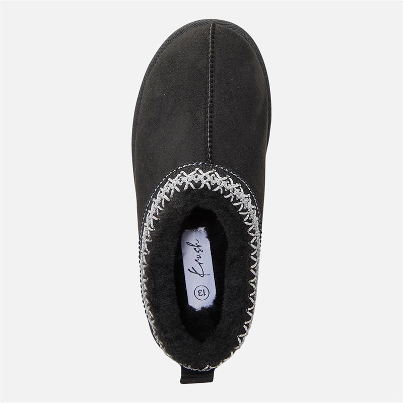 KRUSH Girls Aztec Slippers Black - Image 4