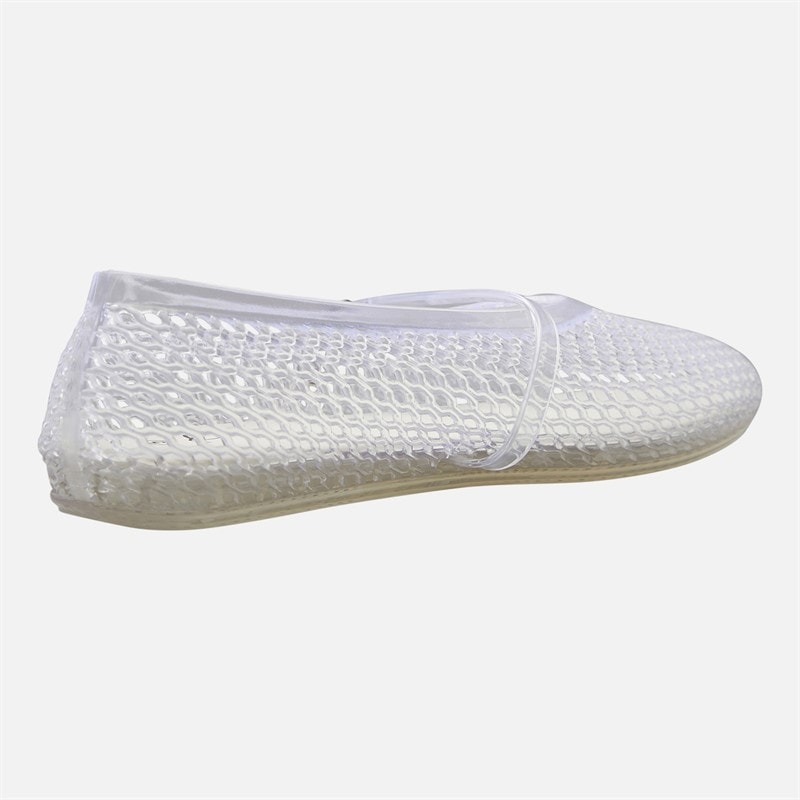 KRUSH Womens Buckle Strap Jelly Shoes Clear - Image 4