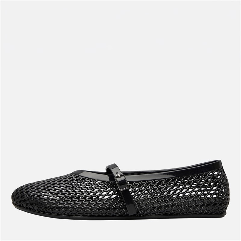 KRUSH Womens Buckle Strap Jelly Shoes Matt Black