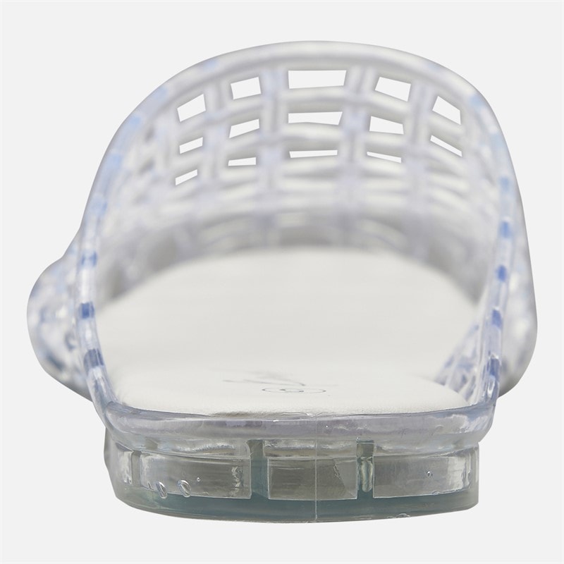 KRUSH Womens Jelly Mule Sandals Clear - Image 3
