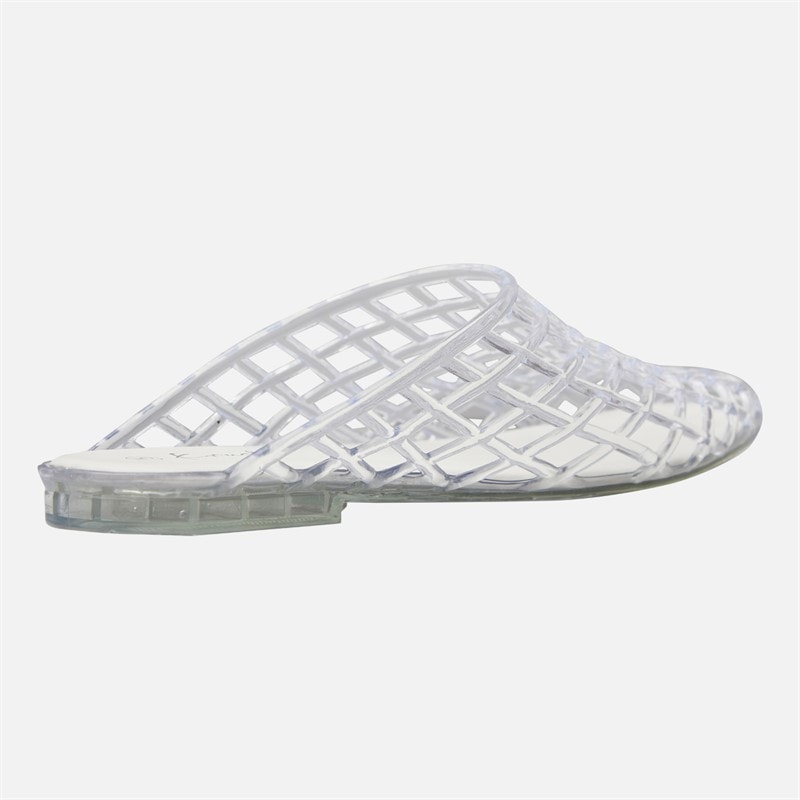 KRUSH Womens Jelly Mule Sandals Clear - Image 4
