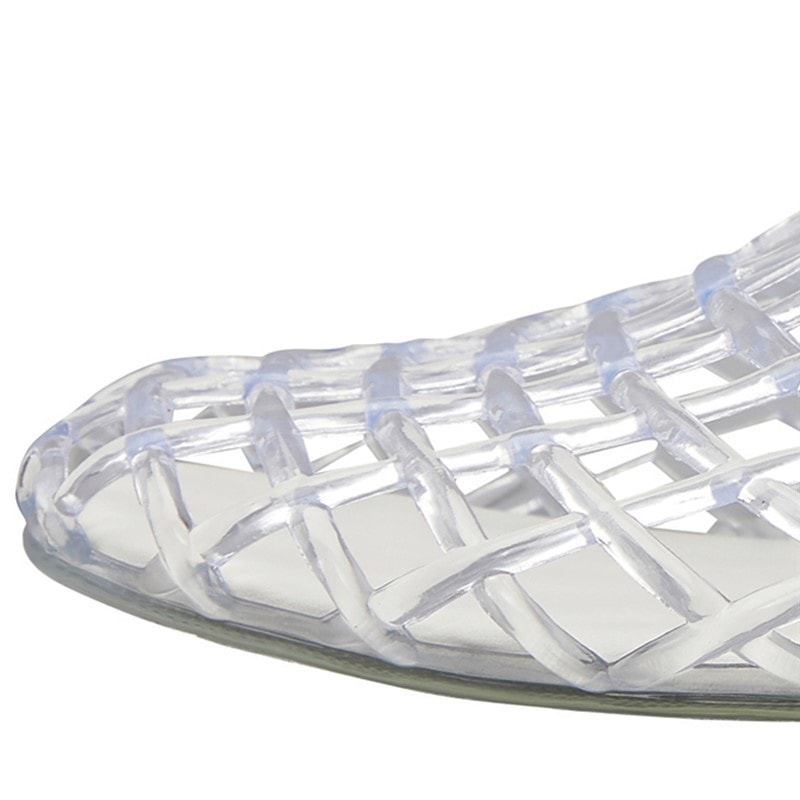 KRUSH Womens Jelly Mule Sandals Clear - Image 5