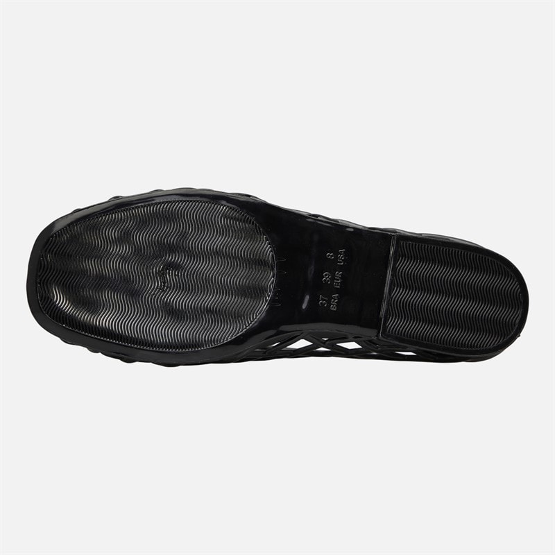 KRUSH Womens Jelly Mule Sandals Matt Black - Image 2