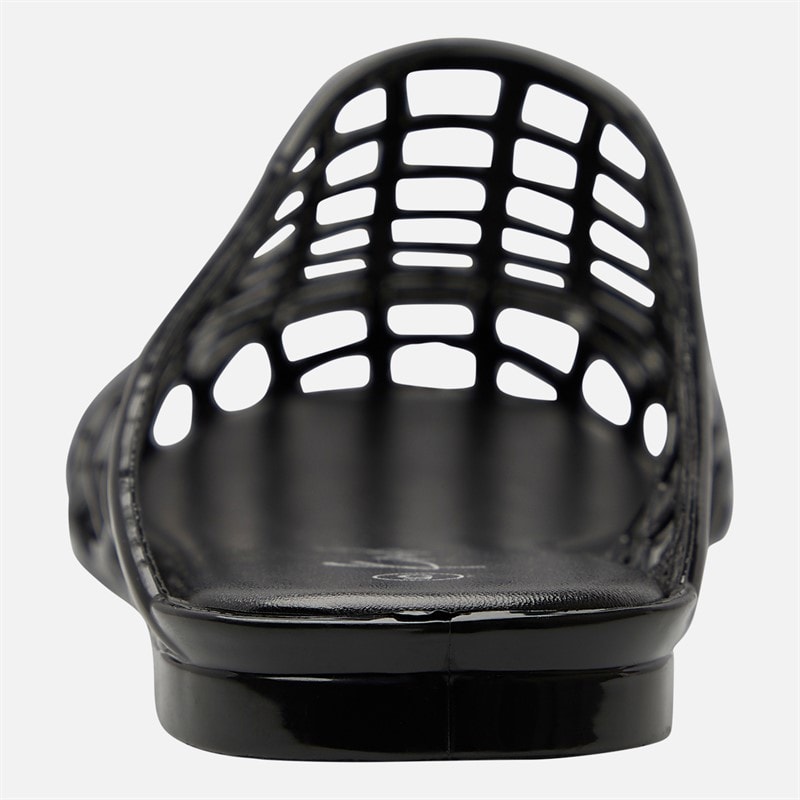 KRUSH Womens Jelly Mule Sandals Matt Black - Image 3