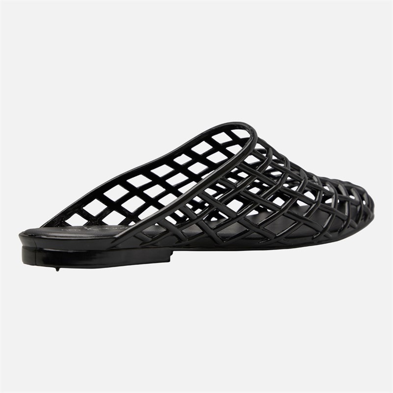 KRUSH Womens Jelly Mule Sandals Matt Black - Image 4