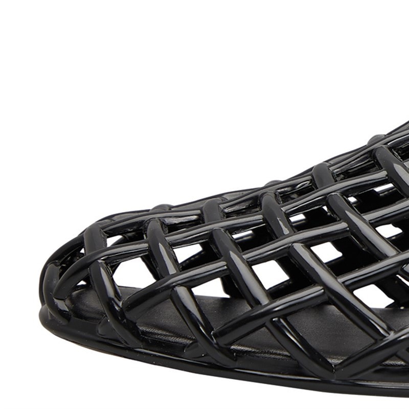 KRUSH Womens Jelly Mule Sandals Matt Black - Image 5