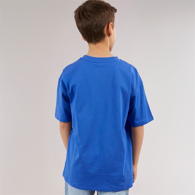 Balmain Boys T-Shirt Blu Elettrico/Nero - Image 2