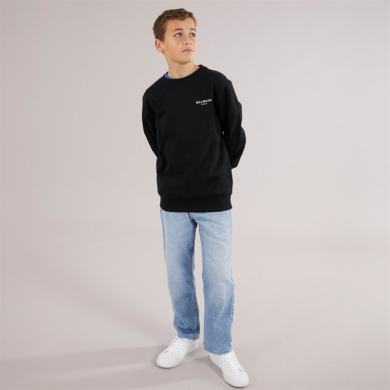 Balmain Boys Sweatshirt Black/White - Image 3