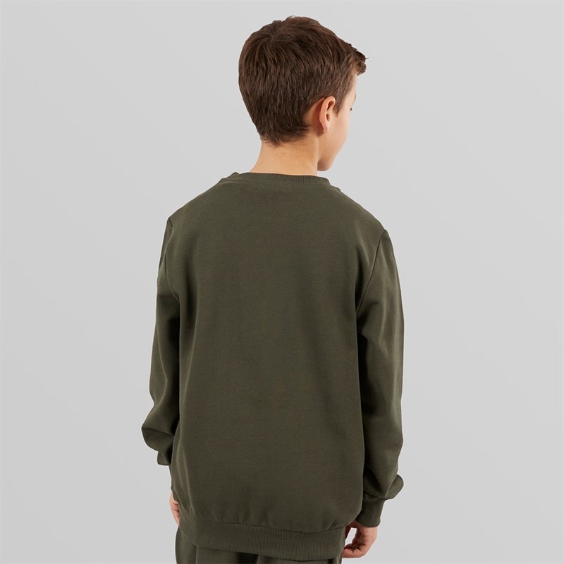 Balmain Boys Sweatshirt Kaki/Nero - Image 2