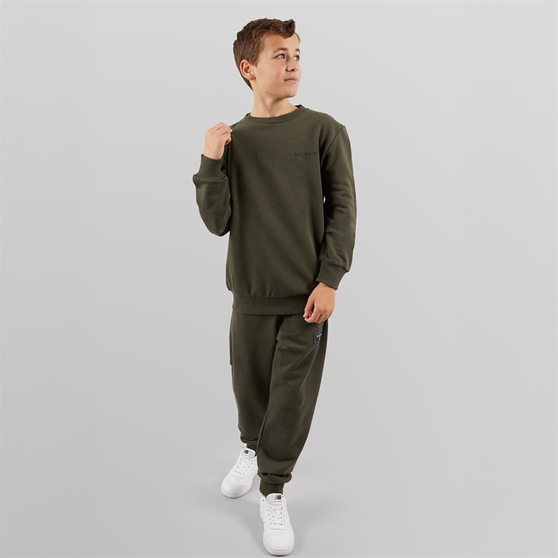 Balmain Boys Sweatshirt Kaki/Nero - Image 3